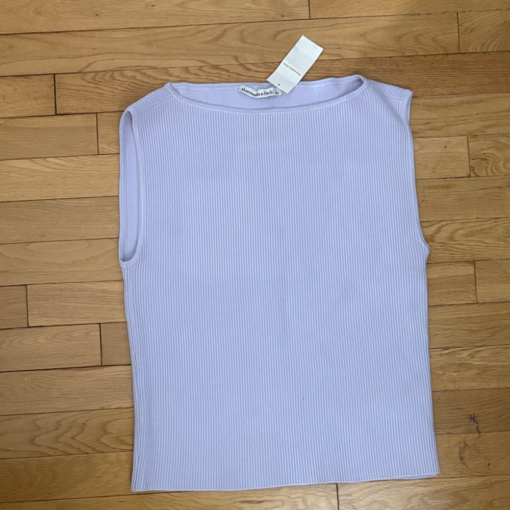 Abercrombie & Fitch Light Purple Ribbed Tank Top